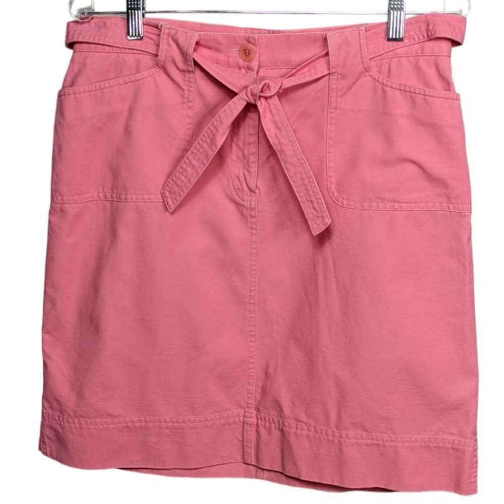 JONES NEW YORK SPORT Cotton Belted Summer Skirt Pink Size 10